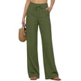 thumbnail image 4 of CYYOLLPF Flowy Pants for Women Gaucho Pants for Women Womens Pants Sweatpants Sweat Pants for Womens Lounge Pants Women Beach Vacation Outfits for Women Boho Pants for Women Green L, 4 of 8