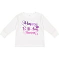 thumbnail image 3 of Inktastic Purple Happy Birthday Mommy Boys or Girls Long Sleeve Toddler T-Shirt, 3 of 5