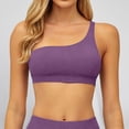 thumbnail image 2 of CUSTG Women Camis Sleeveless Solid Color One Shoulder Back Yoga Bra For Outdoor Sports Running And Fitness Tank Tops Leisure Female Summer Shirts, 2 of 6