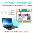 thumbnail image 4 of Tri Band 5374Mbps WiFi 6E AX210 Mpe-AXE3000H/ AC7265 Wireless Card BT 5.3 For Mini PCIE Wi-Fi Adapter Win10 For Desktop/Laptop AXE3000H WiFi 6e, 4 of 6