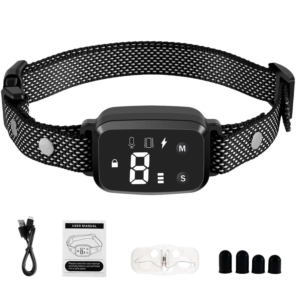 OROMYO Dog Bark Collar USB Charging Anti Barking Training Collar IP65
