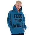thumbnail image 3 of Feed The Wolf Sarcastic Hangry Gym Hoodie Sweatshirt Women Men Brisco Brands L, 3 of 6