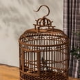 thumbnail image 3 of ColoMX Jaula grande para pájaros, de plástico, redonda, retro, portátil, ideal para agapornis, periquitos y cacatúas. Ideal para uso doméstico y exterior., 3 of 7