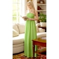 thumbnail image 3 of HAPPY BAY Women's Beach Summer Solid Smocked Maxi Evening Slit Dress Casual Tube Top Strapless Dresses for Women One Size Lime, Solid, 3 of 4