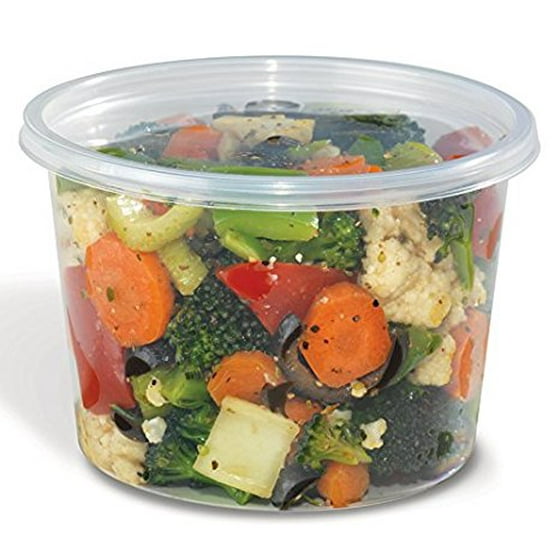 Safepro Food Storage Containers With Lids Deli Take Out 16 Ounce 100