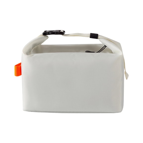 Lunch Bag, Foldable Insulated Beige Tote, 1 Pack Portable Waterproof Leakproof Food Container, For Work Office School Picnic Travel Outdoor Meal Storage