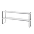 thumbnail image 1 of KFFKFF Dual-Layer Overshelf, Twin-Level Stainless Steel Shelf, 12 x 60 Inch Dual-Deck Shelf, Customizable Height Overshelf Prep Station for Kitchen, Dining Establishment and Workshop, 1 of 9