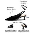 thumbnail image 3 of Women  Pointed Toe Slingback Kitten Heels, Low Heel Pumps, High Heel Sandals, and Professional Commuter Footwear, 3 of 3
