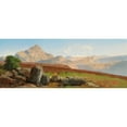 thumbnail image 2 of Albert Zimmermann 14x8 Black Ornate Wood Framed Double Matted Museum Art Print Titled: Mountain Landscape, 2 of 5