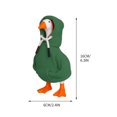 thumbnail image 2 of Desk Goose Outfits & Tabletop Accessories - Magnetic Mini Porch Goose Statue with Key & Clothes Decor, Cute Animal Ornament for Home Tabletop, Office Desk, Entryway, Living Room, 2*6in, Green, 2 of 5