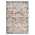 thumbnail image 7 of Tzou 5x7 Area Rugs for Living Room, Chenille Machine Washable Low Pile Non-Slip Vintage Oriental Bedroom Carpet, Brick Red/Blue, 7 of 7