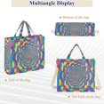 thumbnail image 6 of FORMRS Womens Corduroy Tote Bag Crossbody Shoulder Handbag with Pocket, Psychedelic Pattern, 6 of 7