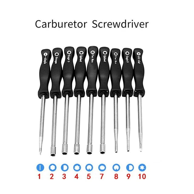 Cagogo 7Pcs Carburetor Adjusting Screwdriver Tool, Carburetor Repair Tool Kit with Cleaning Needles Brushes, Explosion Proof Insulated Carb Screwdriver Set, Professional Carburetor Adjustment Tool