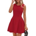 thumbnail image 1 of Vestido PRETTYGARDEN 2025 Línea A sin mangas Rojo XXL, 1 of 8