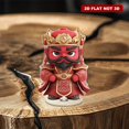 thumbnail image 4 of Rotatable acrylic display featuring the cute Holy Emperor Guan with a vibrant red face against a clean white background, 4 of 8