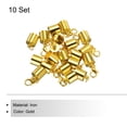 thumbnail image 3 of Uxcell 10 Pcs Embouts de Cordon, Embouts de 9,5mm Perles Kumihimo en Fer pour Bricolage (Or), 3 of 5