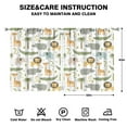 thumbnail image 2 of Baby Safari Animals Blackout Curtains 52Wx63H Inch for Boy Bedroom Grommet Pair Kids Woodland Jungle Lion Elephant Art Printed Curtains for Nursery Living Room Window Treatment Fabric, 2 of 3
