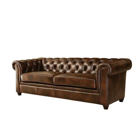 Devon & Claire Monet Tufted Premium Italian Leather Sofa,