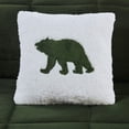 thumbnail image 2 of King Plush to Sherpa Down Alternative Comforter Set green/lvory, 2 of 5