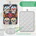 thumbnail image 3 of ALAZA Skulls and Roses Flowers Pot Holders Set of 2 Heat Resistant Kitchen Oven Mitts, 3 of 7