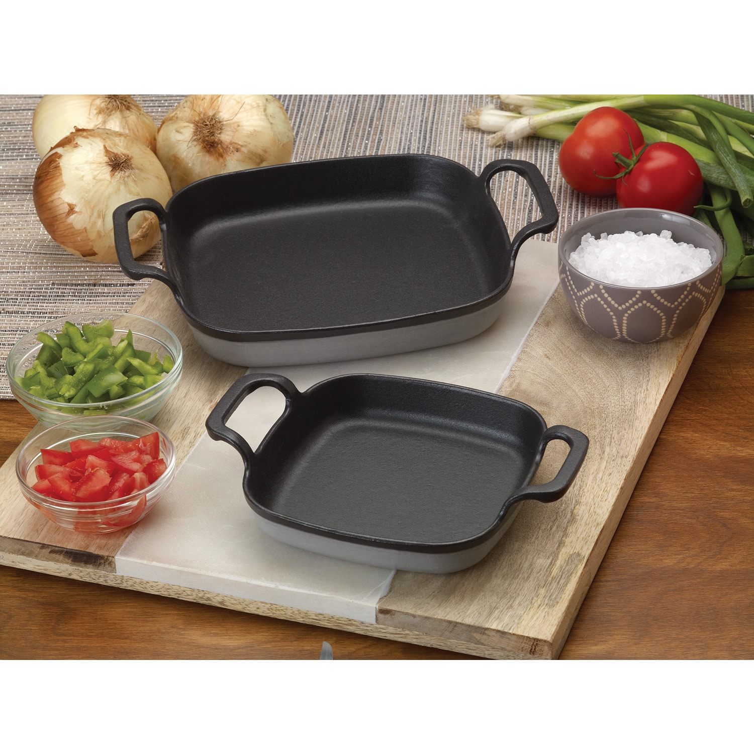 Bayou Classic Grey Cast Iron 6inch Enameled Baking Dish