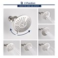 thumbnail image 2 of HOMELODY Shower Faucet System with Brass Valve Spout Tub Shower Faucet System Set Brushed Nickel 6 inch Rainfall Shower Head Mixer Tap Wall Mounted, 2 of 10