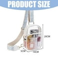 thumbnail image 4 of Clear Bag for Stadium Events Clear Concert Bag Purse for Women Men Clear Crossbody Sling Bag Stadium Approved Sports - white, 4 of 5