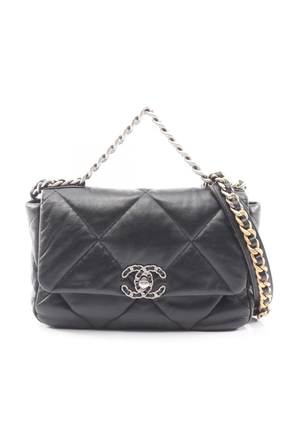 Pre-Owned Chanel 19 Dixneuf Matelass Combination Hardware 2-Way Shoulder Bag/Handbag Lambskin...