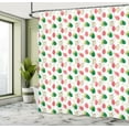thumbnail image 5 of Ambesonne Tropical Shower Curtain, Dragonfruit and Avocado, 69"Wx70"L, Pale Pink and Green, 5 of 5