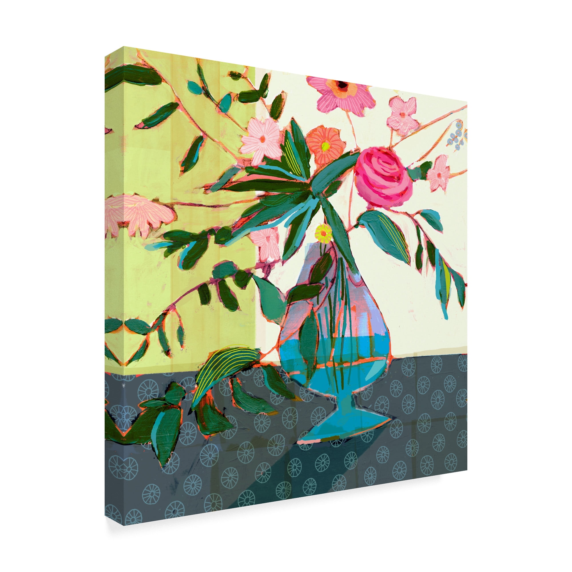 Trademark Fine Art 'Fanciful Flowers II' Canvas Art by Victoria Borges