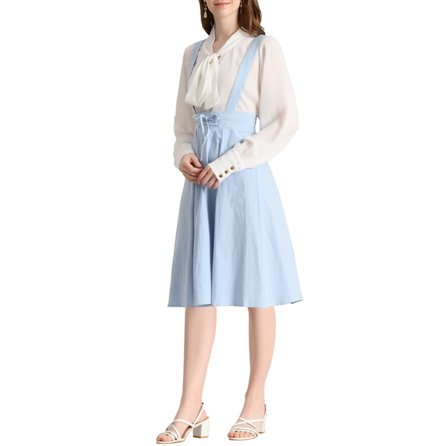 FALDA SUSPENDIDA CUTE PARA MUJERES, CORSÉ DE CINTURA ALTA, FALDA CORTA EN MINI SKIRT L AZUL CLARO