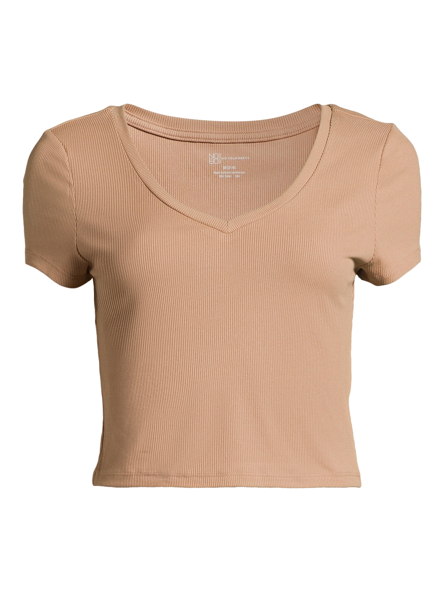 No Boundaries Juniors V-Neck Rib Tee