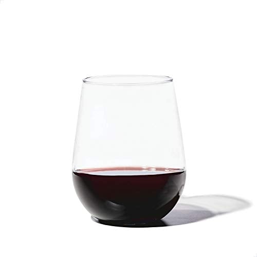 TOSSWARE Reserve Verres à Vin en Plastique Tritan Sans Pied 16oz, Résistants à la Chaleur, Incassables et Transparents, Ensemble de 24