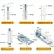thumbnail image 2 of Kit de Reparación de 4 Herrajes para Puertas Plegables, para Rieles de Puertas Corredizas de 7/8 A 1 Pulgada. Kit de Herrajes para Puertas Plegables de Armario., 2 of 5
