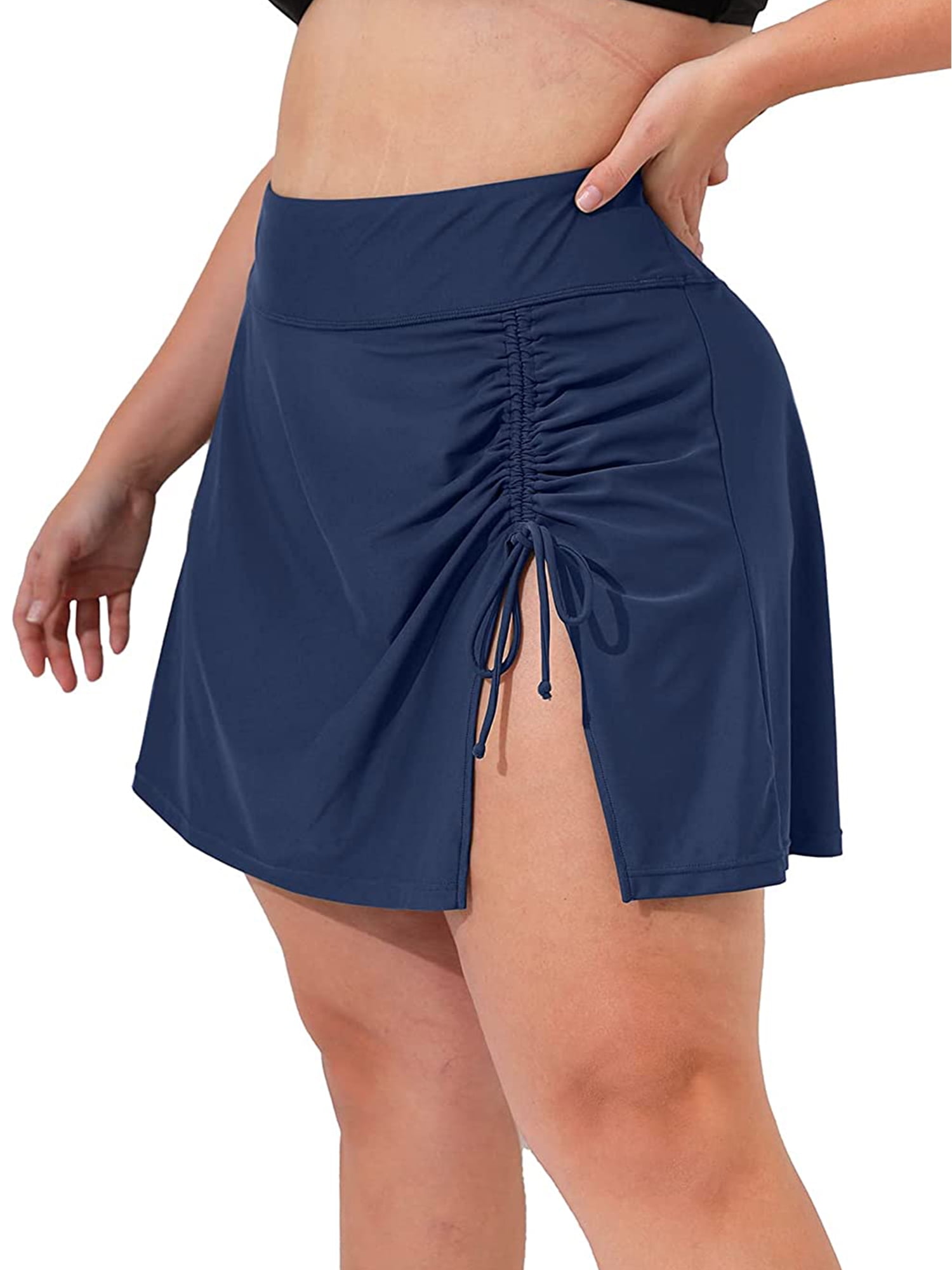 ALove Women Split Swim Skirts For Women Plus Size High Waist Bikini Swim Bottoms