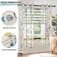 thumbnail image 5 of Colorful Flowers with Leaves Blackout Curtains Thermal Insulation 63 inch Grommet for Bedroom Living Room Bathroom Kitchen Windows 2 Pack, 5 of 6