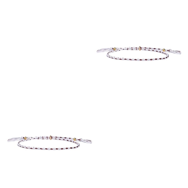 Qarigey trenzada Accesorio de moda Mujeres Hombres Accesorios de joyería Adorno de mano Pulseras de hilo ajustable tipo 10 2Conjunto