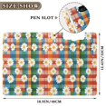 thumbnail image 3 of FORMRS A4 Clipboard Folder with Pen Holder Horizontal Foldable School Office Binder, Green Checkered Daisy, 3 of 9