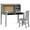 Grey, variant on Costway Kids Desk & Chair Set Study Writing Desk w/ Hutch & Bookshelves White