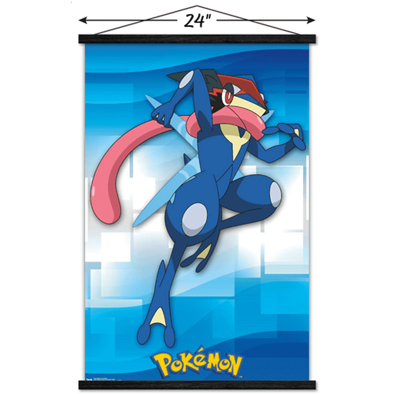 Pokémon - Ash-Greninja Wall Poster With Magnetic Frame, 22.375