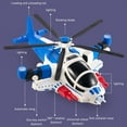 thumbnail image 5 of Iumwxz 'S Armed Fighter Transforming Aircraft Toy Universal Wheel Helicopter 360 Degree Rotating Sound and Music Toys Christmas Gifts Home Decor christmas clearance outdoors indoor, 5 of 5
