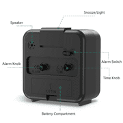 alarm clocks for bedroom LED Desk Clock Nightlight Snooze Quiet Non Ticking battery powered clock