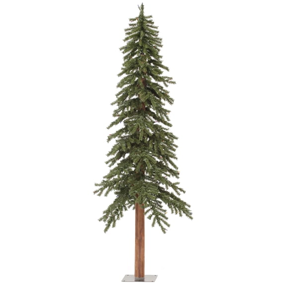Pemberly Row 72" Plastic Natural Alpine Artificial Christmas Tree in Green
