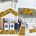 thumbnail image 5 of Sunflower Black Pattern Anti Fatigue Kitchen Rugs Set Of 2, Non Slip Washable Decorative Floor Mats for Kitchen Sink Laundry, 17"x30" and 17"x47", 5 of 6