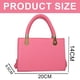 thumbnail image 2 of Bolso de cuero artificial con textura, bolso cuadrado pequeño, cadena simple, colgado para mujer, un hombro, rosa, 2 of 5