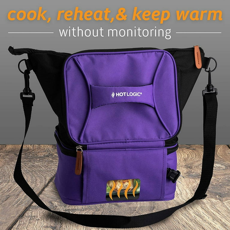 Hotlogic Food Warming Tote, Lunch Bag Plus 12V, Red