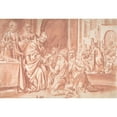 thumbnail image 2 of Pedro Orrente 14x11 Gold Ornate Wood Frame and Double Matted Museum Art Print Titled - Thomas of Villanova, Archbishop of Valencia Distributing Alms to the Poor (ca. 1620-45), 2 of 4
