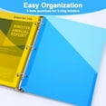 thumbnail image 5 of Pack Binder Pockets 3 Hole Punch Clear Plastic Document Folders Binder Organizer Store Letter Size 9.25 x 11.25 Inch Paper Plastic Folders with Pockets Slash File Jacket for Office (5 Colors)$$Office, 5 of 8