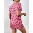 thumbnail image 4 of Avidlove Women's Pajamas Set Short Sleeve Love Print Pjs Top and Shorts Sleepwear Comfy Loungwear for Valentine's Day, 4 of 8