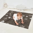 thumbnail image 2 of Brown Dog Paw Footprint Blanket,Comfortable Soft Flannel Throw Blanket,All Season,Warm Lightweight Blankets for Sofa Bed Couch Living Room Chair,30"x40"(80x100cm), 2 of 4